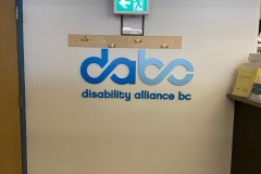 Disability Alliance BC Office Sign