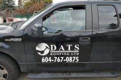 Dats Roofing Ltd Vehicle Decal 2