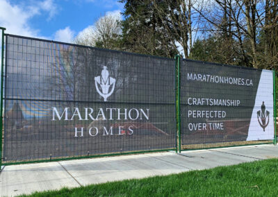 Marathon Homes Hoarding Mesh Fence Banners for Construction Site